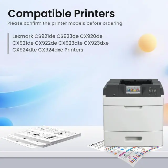 Alt view image 2 of 5 - GREENBOX Remanufactured CS92X CS921 Toner Cartridge Replacement for Lexmark 76C00K0 76C0C0 76C00M0 76C00Y0 for CS92X CS920 CS923 CX920 CX921 CX922 CX923 CX924 Printer(4 Pack)