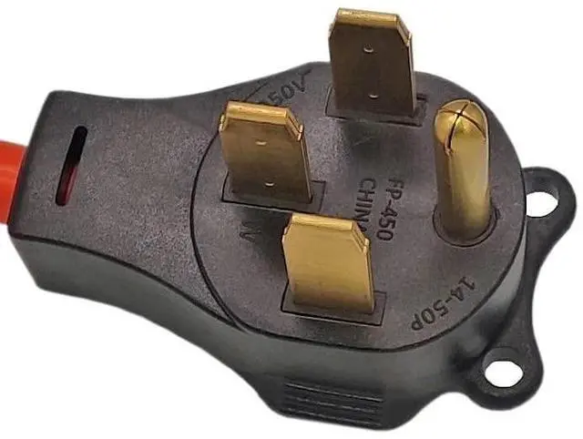 Alt view image 2 of 5 - Fullsky FC-14552T Male 30A dryer plug 14-30P to 5-15R or 5-20R adapter 4 prong to 3 prong 20A output 125V