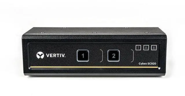 Main image of Vertiv Cybex Secure 4K UHD KVM 2-Port DVI-I DualHead EAL4+ NIAP TAA Compliant (SC920-001)