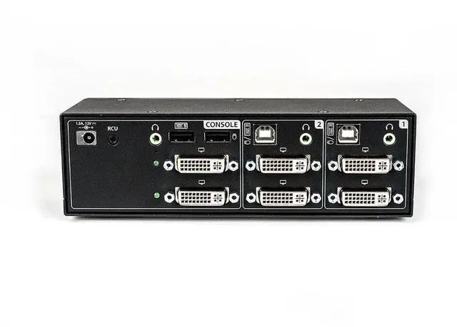 Alt view image 2 of 5 - Vertiv Cybex Secure 4K UHD KVM 2-Port DVI-I DualHead EAL4+ NIAP TAA Compliant (SC920-001)