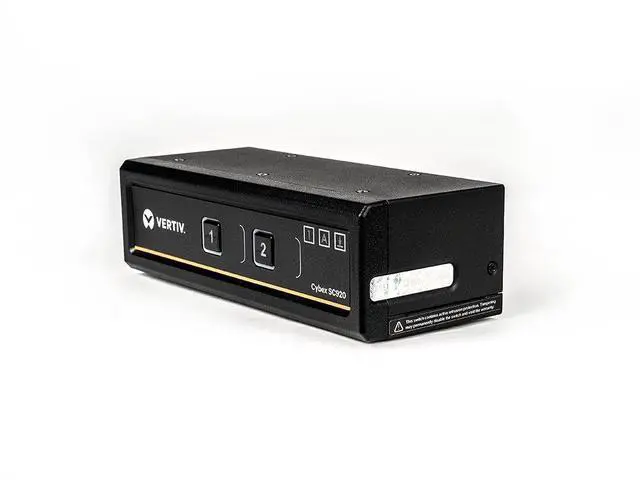Alt view image 4 of 5 - Vertiv Cybex Secure 4K UHD KVM 2-Port DVI-I DualHead EAL4+ NIAP TAA Compliant (SC920-001)