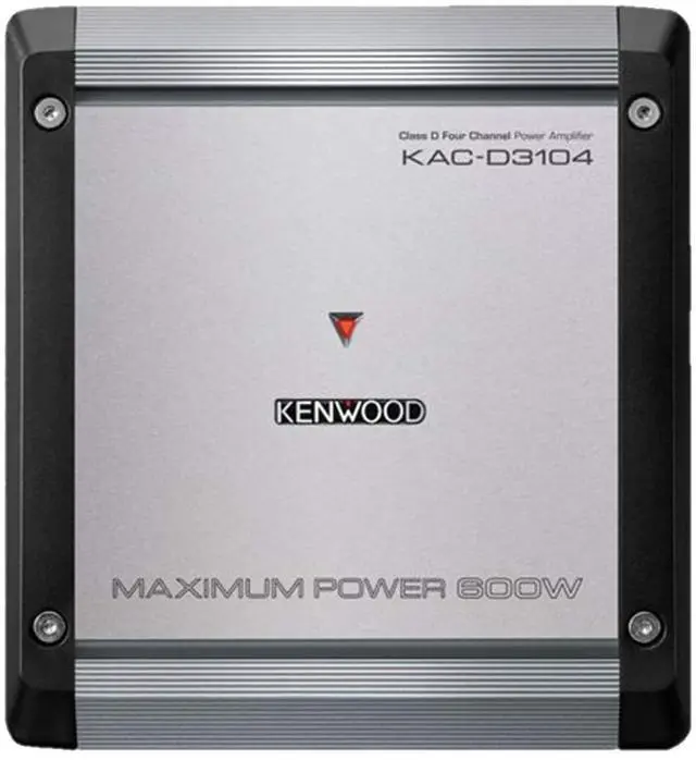 Main image of Kenwood KACD3104 Class D 4-Channel Power Amplifier; Max Power 600W; RMS 50W x4 (4); RMS 75W x4 (2); Variable High and Low Pass Filter; Bass Boost