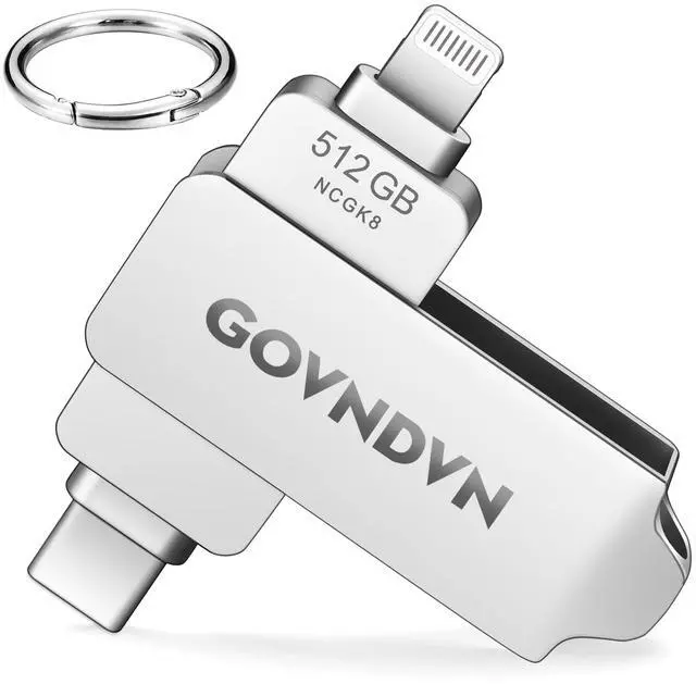 Main image of 512GB Apple MFi Certified USB C Photo-Stick-for-iPhone 16 15, Photo Video Storage Stick Lightning Type-C Backup-Drive for iPad Android PC iPhone-Memory-Stick Thumb Drive for iPhone 16/15/14/13/12/11