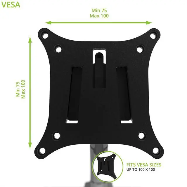 Alt view image 2 of 5 - Kanto DMS2000S Dual-Monitor Desktop Mount for 17-inch to 30-inch Displays | Silver