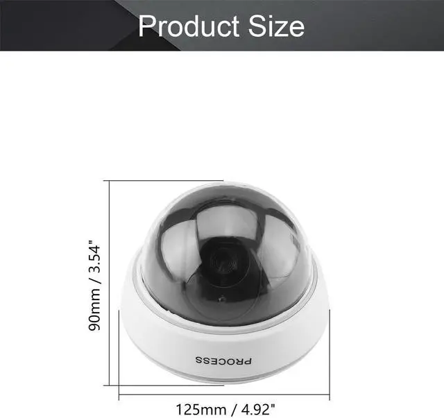 Alt view image 2 of 5 - Othmro Fake Security Camera Plastic Dummy Camera Dome CCTV Battery Powered Surveillance System for Home Outdoor Indoor Protect Your Homes,Retail Shops and Business White 2Pcs