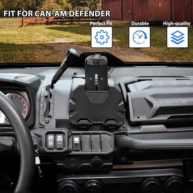 Alt view image 2 of 5 - LDETXY Electronic Device Holder with Storage Box for Can Am Defender, Phone Ipad Tablet GPS Holder Mounts Organizer Tray for Can-Am Defender HD5 HD8 HD10 MAX 2016-2023 Accessories
