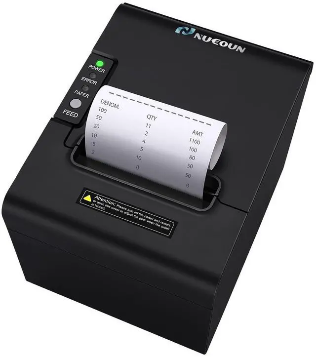 Main image of NUCOUN Receipt Printer VCP-80 80mm Thermal Receipt Printer, Serial USB Network Cash Box Interface (80 mm)Connect VC-7 VC-3 Bill Value Counter with RS-232 Cable