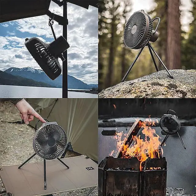 Alt view image 5 of 5 - Claymore Portable Fan V600+ (Warm Gray) - Portable, Airflow for Outdoors Use & Indoor Living Room, Desk, Table Fan. Super Quiet, USB-C Charging, Long-Lasting Battery, Includes Storage Case.