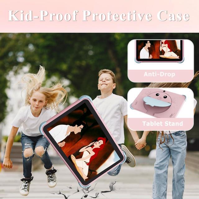Alt view image 5 of 5 - YINOCHE Kids Tablet 10 inch, Android Toddler Tablet for Kids with Case, Dual Cameras, Parental Control,Pre-intalled Apps, 32GB (512TB TF Card Expandable),Great Gift for Toddlers and Children (Pink)