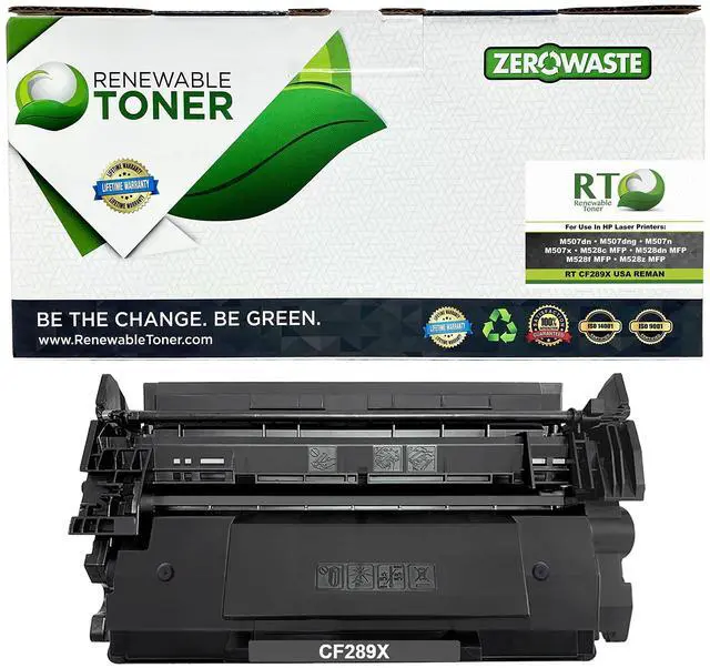 Main image of Renewable Toner USA Remanufactured High Yield Toner Cartridge Replacement for HP 89X CF289X Laser Printers M507 M528 MFP (with Bypass Chip)
