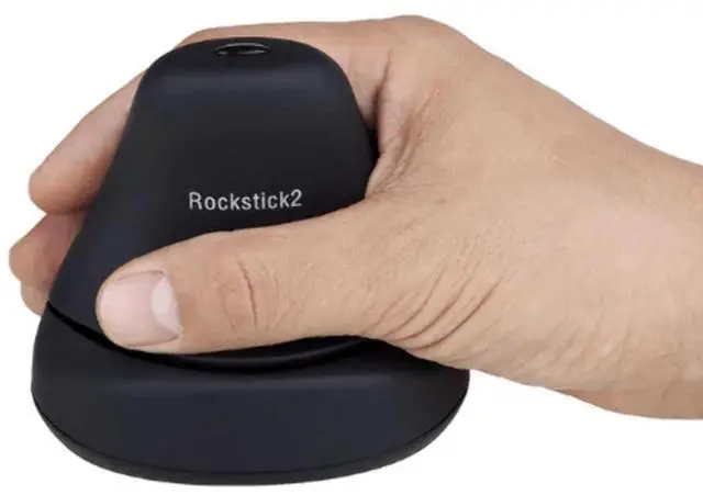 Alt view image 2 of 5 - Ergoguys Ergonomic Rockstick 2 Meduim Mouse Wireless KOV-RS200WM, Black