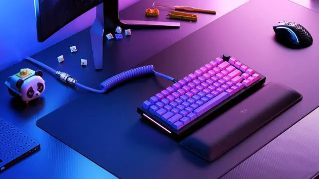 Alt view image 5 of 5 - GPBT Dye Sublimated Keycaps (Nebula) - Thick PBT Plastic 114 Keycap Set for 100% Full Size, 85% 80% TKL, 60% Compact, 75% Mechanical Keyboards