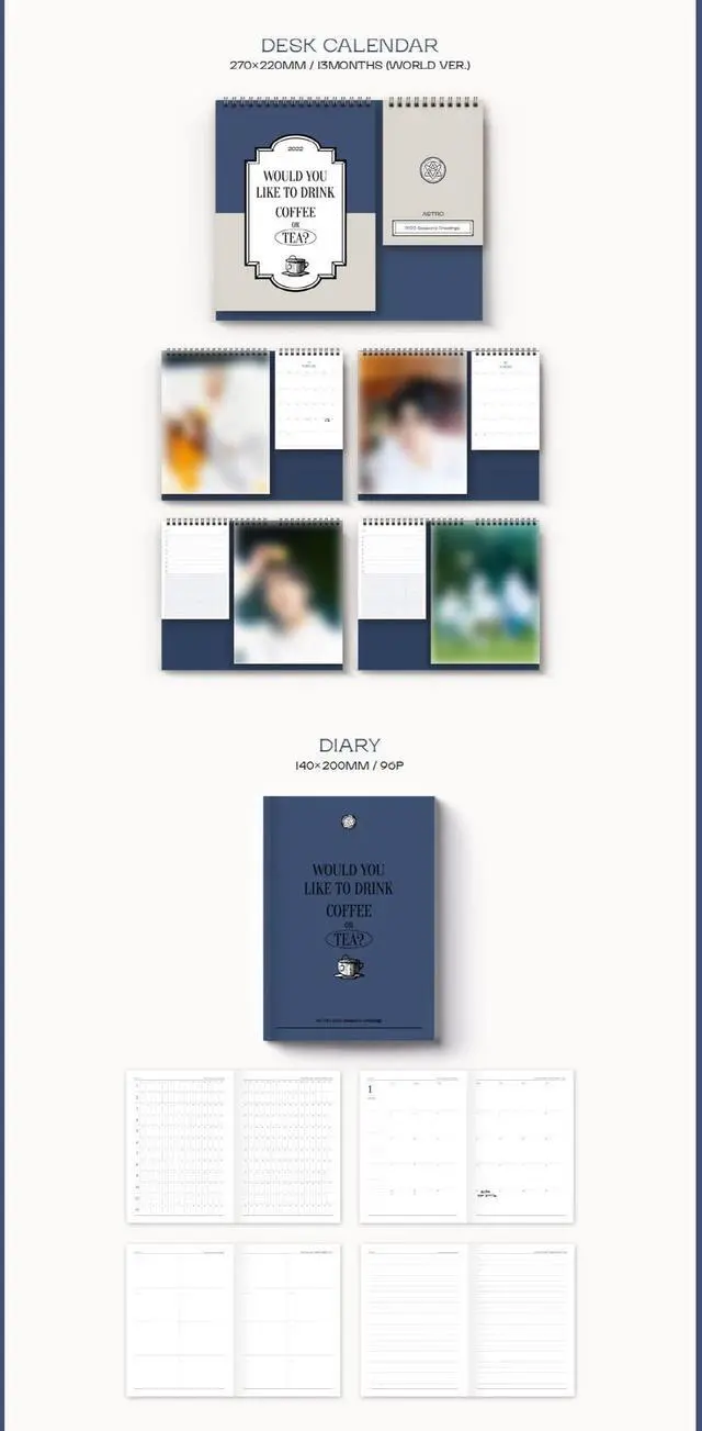 Alt view image 3 of 5 - FANTAGIO ASTRO - 2022 SEASON'S GREETINGS+Extra Photocards Set (TEA ver.)