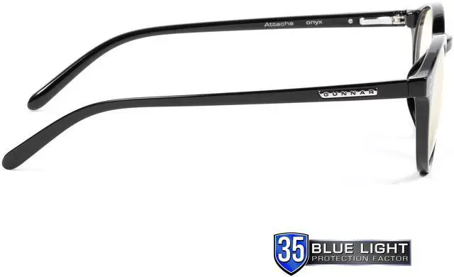 Alt view image 3 of 5 - GUNNAR - Premium Gaming and Computer Glasses - Blocks 35% Blue Light - Attaché, Onyx, Clear Tint