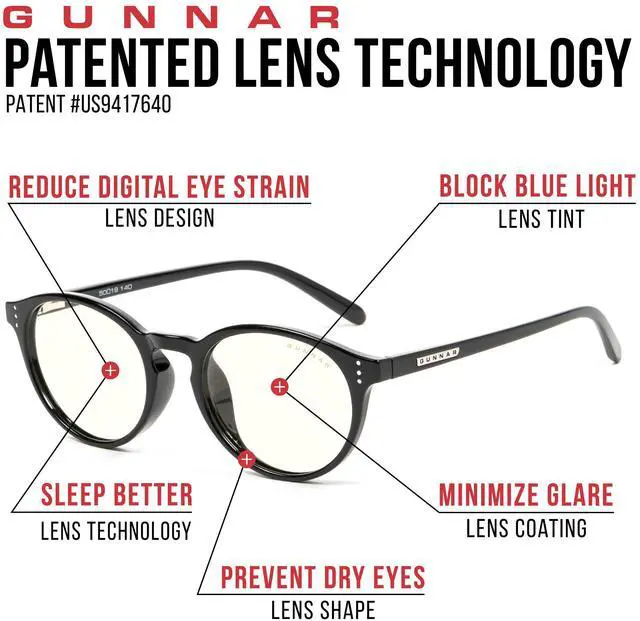 Alt view image 5 of 5 - GUNNAR - Premium Gaming and Computer Glasses - Blocks 35% Blue Light - Attaché, Onyx, Clear Tint