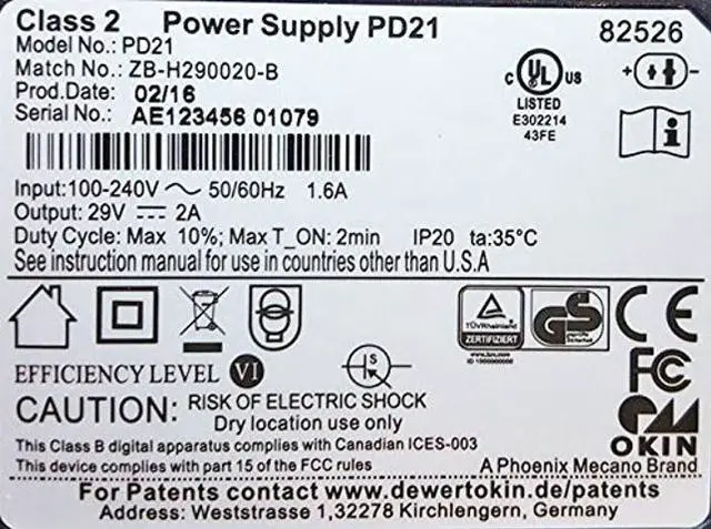 Alt view image 5 of 5 - Okin OEM Power Supply Transformer and Power Cord