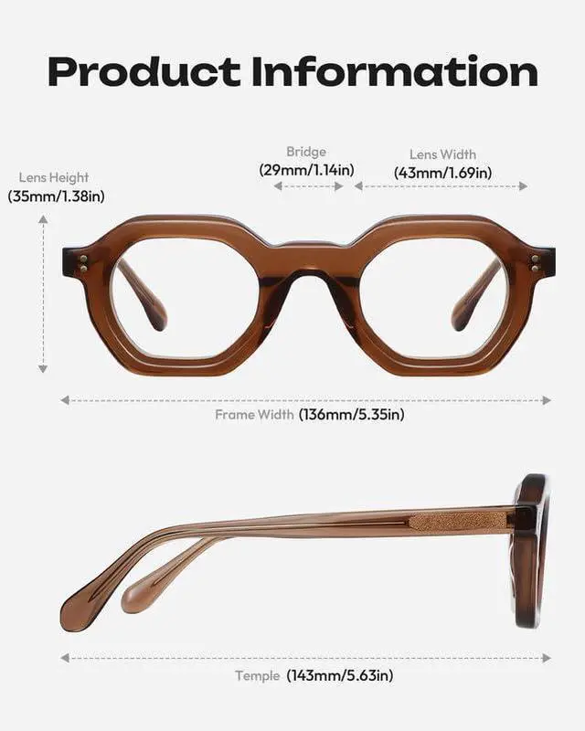 Alt view image 2 of 5 - Blue Light Blocking Glasses - Anti Glare & Eyestrain, 99% Filter, Lightweight Acetate Frame for Gaming/Office/Reading