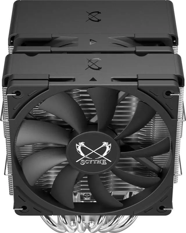 Alt view image 2 of 5 - Scythe Fuma 3 CPU Air Cooler, Intel LGA1700, LGA1151, AMD AM5/Ryzen 120mm, Dual Tower, Black Top Cover