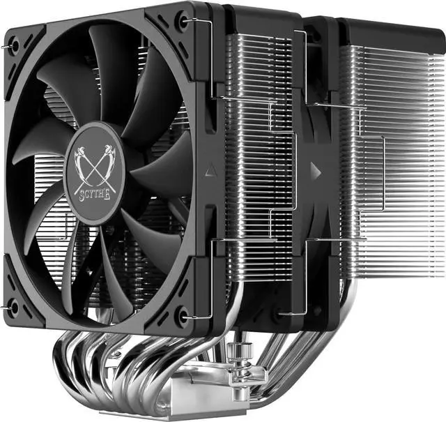 Alt view image 3 of 5 - Scythe Fuma 3 CPU Air Cooler, Intel LGA1700, LGA1151, AMD AM5/Ryzen 120mm, Dual Tower, Black Top Cover