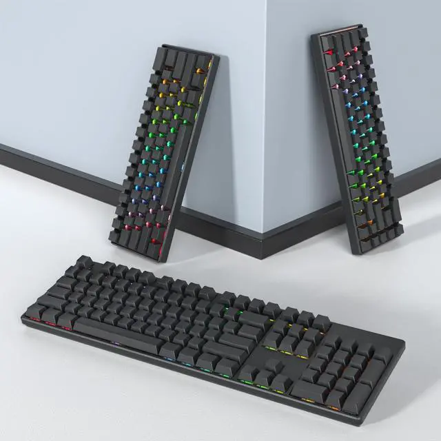 Alt view image 5 of 5 - Owpkeenthy Blank Black PBT keycaps Custom Cherry Profile 1.5mm Thick ANSI ISO Minimalist Keycap Set for 60% 65% 75% Fullsize MX Switches Mechanical Keyboard (Blank Black)