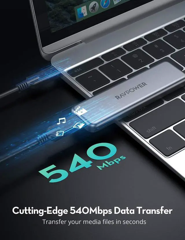 Alt view image 2 of 5 - VAVA Portable External SSD Pro, 512GB Hard Drive with 540MB/S Data Transfer, NAND Flash, USB 3.1 Gen 2 Interface, ATA Lock, Mini USB C Solid State Drive