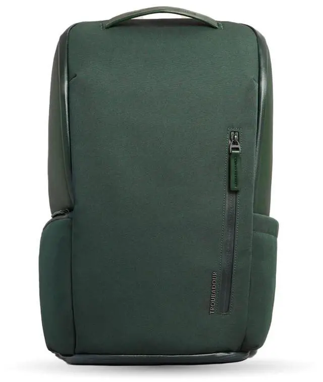 Main image of Troubadour Pioneer Backpack 3.0 - Premium Everyday Bag with Padded Laptop Section, Ventilated Shoe Compartment & Sustainable Waterproof Material - All-Day Lightweight Comfort Design - Obsidian Green