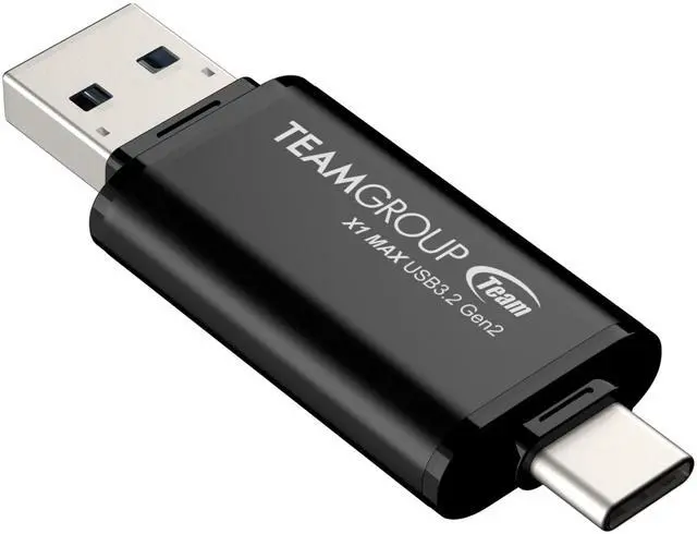 Alt view image 3 of 5 - TEAMGROUP X1 MAX 512GB USB 3.2 1000MB/s Gen 2 Type A & Type C (3.1/3.0) OTG Dual Interface USB Flash Drive Data Storage Memory Stick Compatible with Smartphone/Tablet/Laptop/PC/MacBook TX1MAX3512GB01