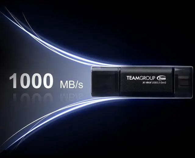 Alt view image 4 of 5 - TEAMGROUP X1 MAX 512GB USB 3.2 1000MB/s Gen 2 Type A & Type C (3.1/3.0) OTG Dual Interface USB Flash Drive Data Storage Memory Stick Compatible with Smartphone/Tablet/Laptop/PC/MacBook TX1MAX3512GB01