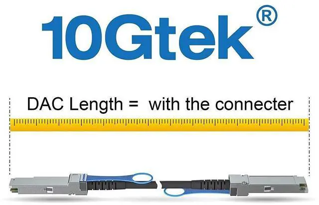 Alt view image 4 of 5 - 10Gtek 40G QSFP+ DAC Cable - 40GBASE-CR4 Passive Direct Attach Copper Twinax QSFP Cable for Cisco QSFP-H40G-CU5M, Meraki MA-CBL-40G-5M, Supermicro, Mikrotik, Open Switch Devices, 5-Meter(16.5ft)