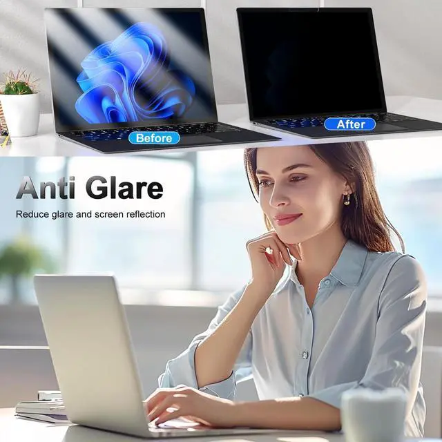 Alt view image 5 of 5 - FILMEXT Privacy Screen for Microsoft Surface Laptop 13.8 inch 7th Generation Model 2036/2107, Anti-Spy Filter Anti-Glare (for Surface Laptop 7th 13.8" Privacy Screen Protector 2024)