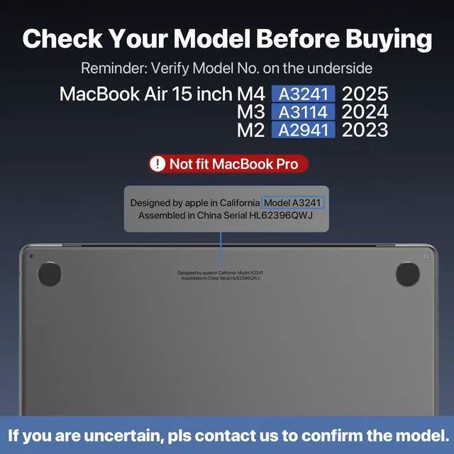 Alt view image 3 of 5 - Soonjet for MacBook Air 15 inch Case M4 2025 2024 2023 M3 M2 [Top-Tier Matte Finish] [Ultra Thin Armor] Hard Shell Laptop Cover - Noble Black Clear