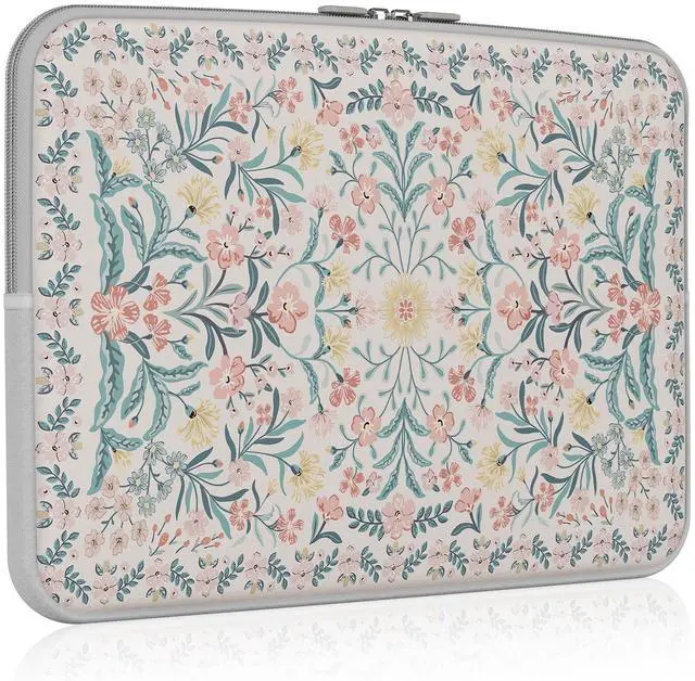 Main image of iCasso Laptop Sleeve 13 inch for MacBook Air 13-13.6 inch, Cute Laptop case for MacBook Pro 13 inch, Slim Protective Travel Carrying Case for MacBook Pro 14 inch, Computer Mats for Desktop,Pink Floral