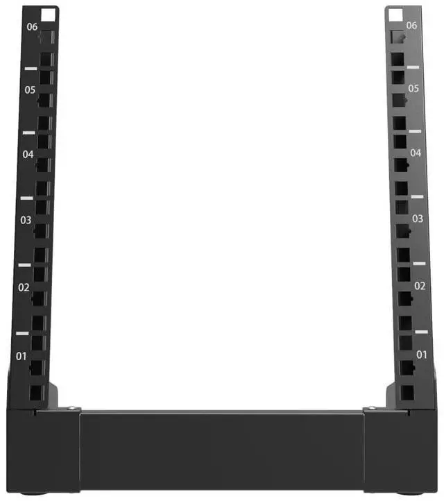 Alt view image 2 of 5 - QiaoYoubang 6U Small Desktop Network Rack, 10 inch Mini Open Frame Desktop Cabinet for 10 inch Network, Servers, Audio, Video and Studio Equipment Free Standing Home Office Rack (6U)