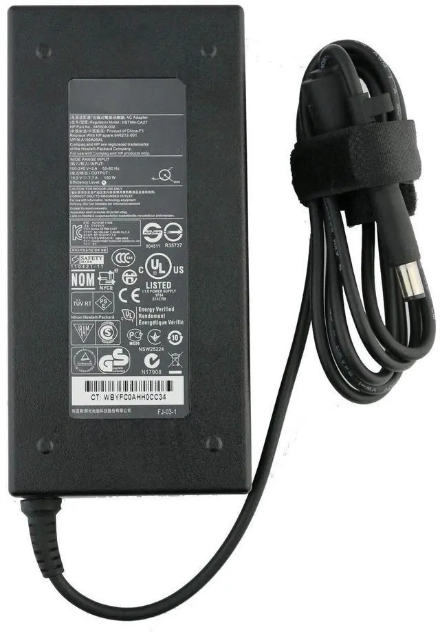 Main image of 150W AC Adapter 19.5V 7.7A for HP HSTNN-CA27 646212-001 645509-002 7.4mm (not fit for 4.5x3.0mm Blue tip)