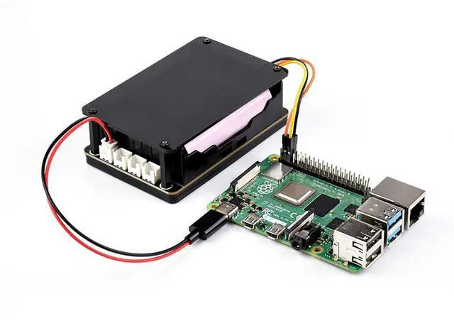 Alt view image 4 of 5 - Uninterruptible Power Supply (UPS) Module for Raspberry Pi/Jetson Nano Supports Charging and Power Output at The Same Time 3S & 5V 5A Output
