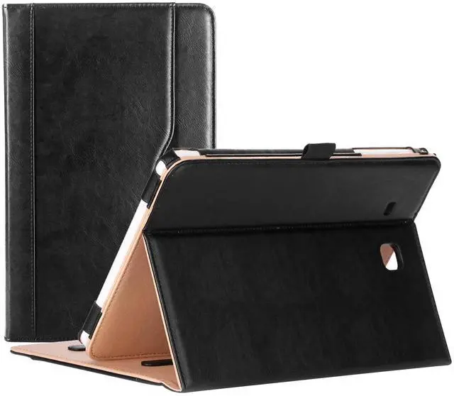 Main image of ProCase Galaxy Tab E 9.6 Case  Vintage Stand Folio Case Cover for Galaxy Tab E 9.6"/ Tab E Nook 9.6-Inch Tablet (SM-T560 / T561 / T565 and SM-T567V Verizon 4G LTE Version) -Black