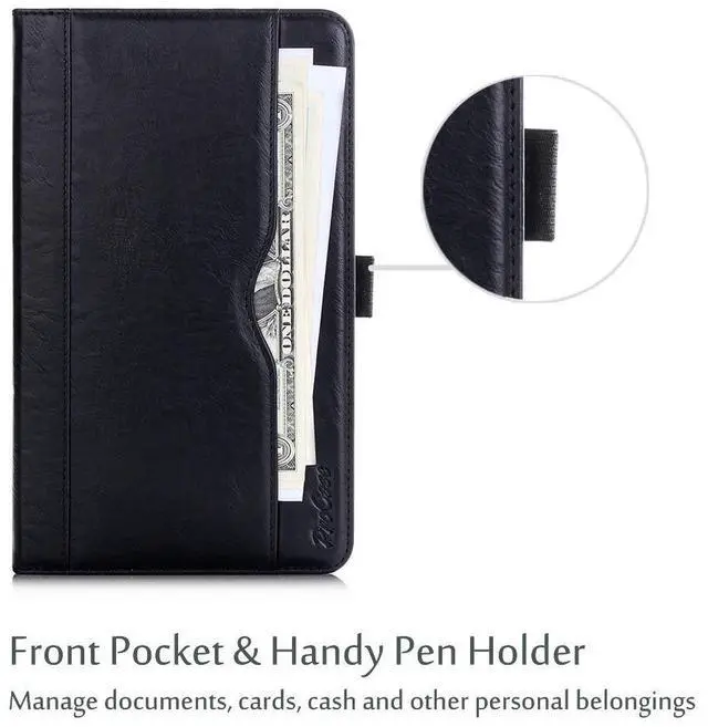 Alt view image 5 of 5 - ProCase Galaxy Tab E 9.6 Case  Vintage Stand Folio Case Cover for Galaxy Tab E 9.6"/ Tab E Nook 9.6-Inch Tablet (SM-T560 / T561 / T565 and SM-T567V Verizon 4G LTE Version) -Black