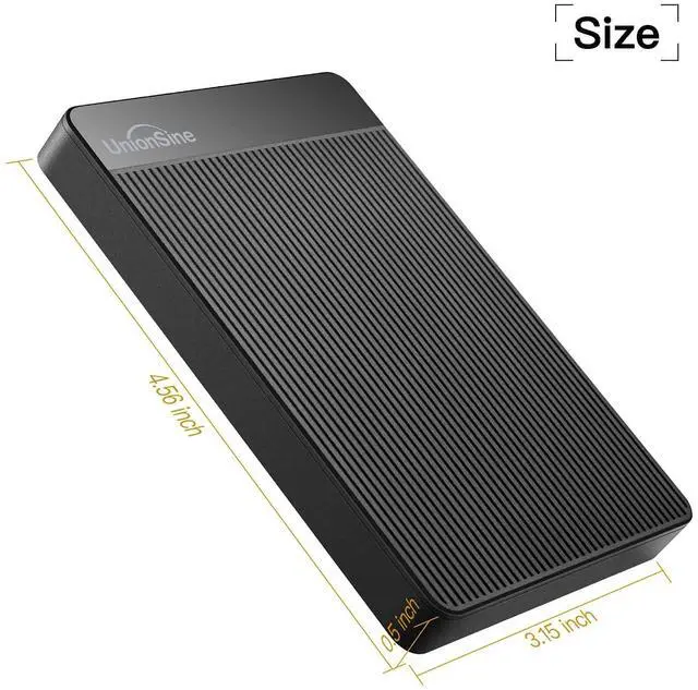 Alt view image 3 of 5 - UnionSine 1TB Ultra Slim Portable External Hard Drive HDD-USB 3.0 for PC, Mac, Laptop, PS4, Xbox one, Xbox 360-HD2510(Black)
