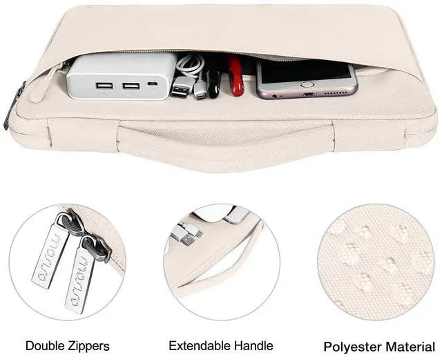 Alt view image 3 of 5 - MOSISO Compatible with MacBook Air 13 inch Case 2025 2024 2023 2022 M4 A3240 M3 A3113 M2 A2681, Hard Shell&Sleeve Bag&Keyboard Skin&Webcam Cover&Screen Film for MacBook Air 13.6 inch, Beige