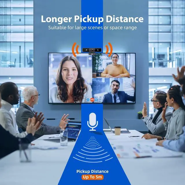 Alt view image 5 of 5 - VITADE 4K Zoomable Webcam with Upgraded Remote Control, 8MP Sony Sensor Webcam with Microphone and 4X Digital Zoom, Pro USB Webcam for Streaming/Conference/Online Teaching/Video Calling/Zoom/Skype