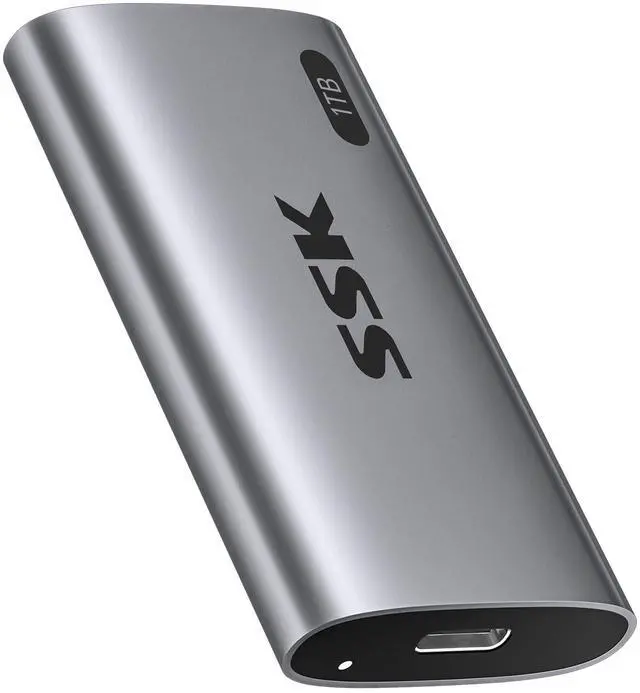 Main image of SSK 1TB SSD External Hard Drive, Portable SSD Up to 550MB/s Fast Solid State Drives, External Drive USB 3.2 Gen2 for iPhone 15/Pro, Windows, Mac, Android with LED Light, Trim, Smart Supported