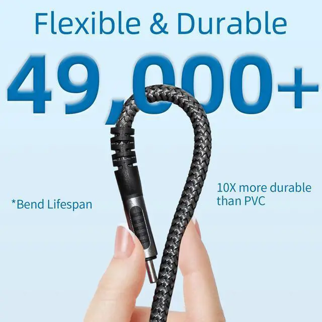 Alt view image 5 of 5 - Talmosal 100W for Long Thunderbolt 3 Cable 15 ft, Support 4K@60Hz 20Gbps with PD Fast Charging for iPhone 16/15, MacBook Pro, Docking, eGPU, SSD, Surface Pro, VR Headset