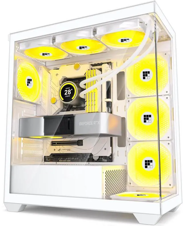 Main image of FOIFKIN F3 PC Case - Pre-Installed 3 PWM ARGB Fan, ATX Mid-Tower Gaming PC Case, with Type-C, FOIFKIN (White, F3)