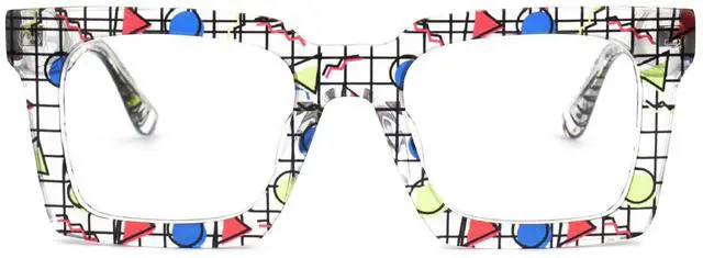 Main image of Zeelool Sqaure Blue Light Blocking Glasses, Acetate Glasses Frame for Men Eyeglasses with Clear Lenses Anti Eyestrain & UV from Computer/TV/Phone ZJGA236887-02B