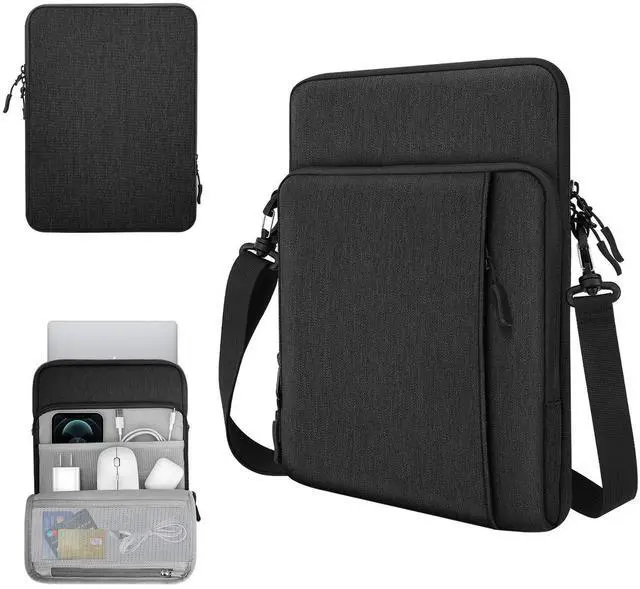 Main image of TiMOVO 13.3-14 Inch Laptop Sleeve Carrying Bag with Pockets for iPad Air 13 Inch 2024,iPad Pro 13 Inch 2024,MacBook Air 2022-2018,MacBook Pro M2/M2/M1 Pro/M1 Max,Galaxy Tab S9+/S8+ 12.4",Black