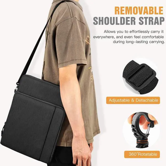 Alt view image 5 of 5 - TiMOVO 13.3-14 Inch Laptop Sleeve Carrying Bag with Pockets for iPad Air 13 Inch 2024,iPad Pro 13 Inch 2024,MacBook Air 2022-2018,MacBook Pro M2/M2/M1 Pro/M1 Max,Galaxy Tab S9+/S8+ 12.4",Black
