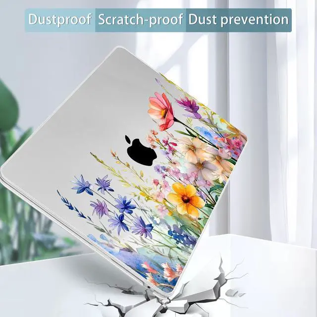 Alt view image 5 of 5 - Tuiklol for M4 MacBook Air 13.6 inch Case 2025-2022 Release M2 Chip Model A3240 A3113 A2681, Plastic Hard Shell Cover for MacBook Air 13.6 Liquid Retina Display with Touch ID, Colorful folwer