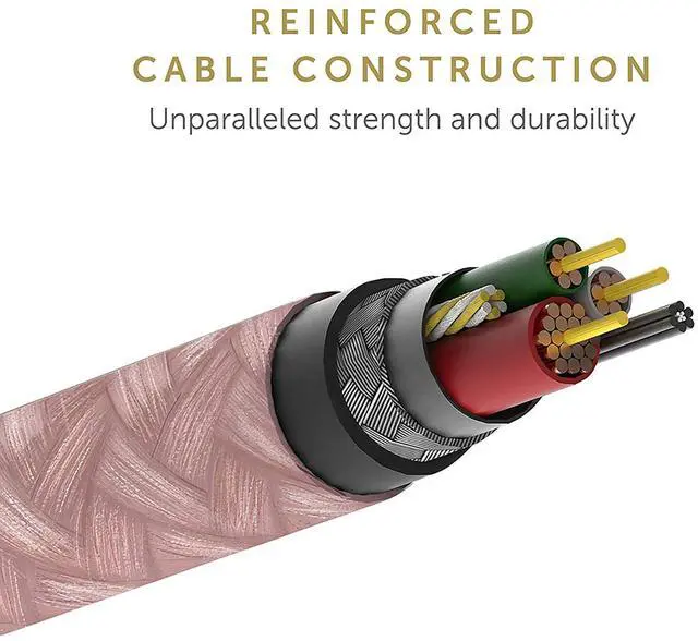 Alt view image 4 of 5 - Native Union Belt Cable USB-C to Lightning - 10ft Ultra-Strong Reinforced Cable [MFi Certified] for iPhone 14, Phone 14 Plus, iPhone 14 Pro, iPhone 14 Pro Max, iPhone 13 and Earlier (Rose)