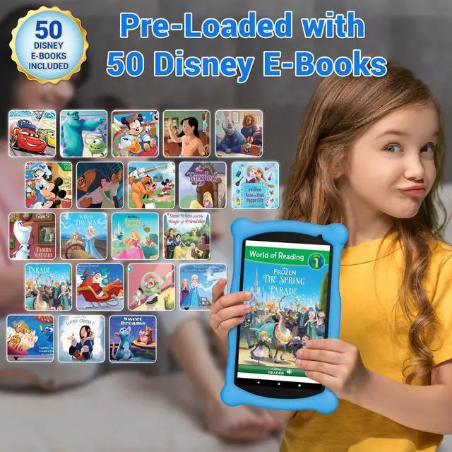 Alt view image 4 of 5 - Contixo Kids Tablet, V10 7 Inch Tablet for Kids and Smart Watch Bundle, 2GB 32 GB Toddler Tablet with Bluetooth, with Smart Watch That Touch Screen, Camera, Video and Audio Recording, MP3 Player