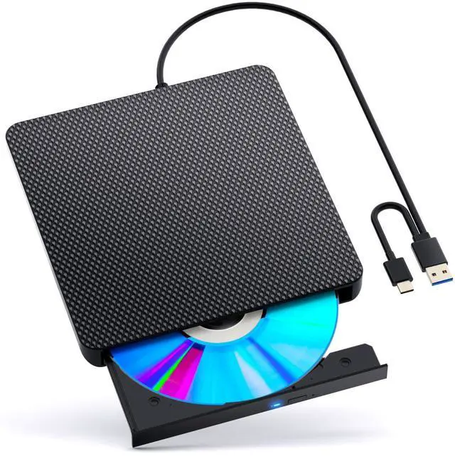 Main image of aelrsoch External Compatible Blu ray Drive Player Read/Write Compatible Bluray Burner Compatible USB 3.0 and Type-C DVD Burner Blu-ray/DVD/CD, BD Drive, Windows 7-11 & Mac, PC M-DISCBlack